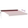 vidaXL Automaticky zaťahovacia markíza s LED vínová 400x350 cm