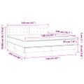 vidaXL Boxspring posteľ s matracom tmavohnedá 160x200 cm látka