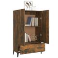 vidaXL Kredenc dymový dub 70x31x115 cm spracované drevo