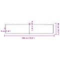 vidaXL Stolová doska 180x40x(2-6) cm neošetrený masív živé hrany