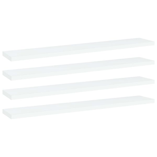 vidaXL Prídavné police 4 ks, biele 60x10x1,5 cm, kompozitné drevo