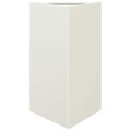 vidaXL Záhradný kvetináč biely trojuholník 50x43x75 cm oceľ
