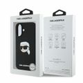 Obal Karl Lagerfeld pre iPhone 16 6,1" KLHMP16SSKHPPLK čierny tvrdý obal Silicone KL Head Print MagSafe