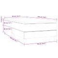 vidaXL Posteľný rám boxsping s matracom tmavozelený 90x190 cm zamat