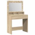 vidaXL Toaletný stolík Sonoma dub 75,5 x 41 x 135 cm Kompozitné drevo
