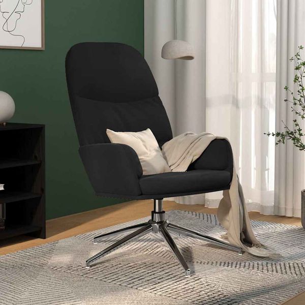 vidaXL Relaxačné kreslo čierne umelá semišová koža