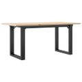 vidaXL Konferenčný stolík v tvare O 90x40x45 cm borovica a oceľ