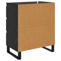 vidaXL Servírovacia skriňa Čierny dub 60 x 35 x 70 cm Kompozitné drevo