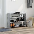 vidaXL Regál na topánky sivý dub sonoma 80x25x62 cm spracované drevo