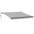 vidaXL Automaticky zaťahovacia markíza antracit a biela 400x350 cm