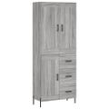 vidaXL Vysoká skrinka sivý dub sonoma 69,5x34x180 cm spracované drevo