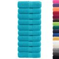 vidaXL Prémiové uteráky pre hostí SOLUND 10 ks tyrkysové 30x50 cm 600 g/m²