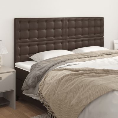 vidaXL Čelo postele hnedé 200x5x118/128 cm umelá koža