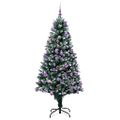 vidaXL Umelý vianočný stromček Zelená 180 cm PVC a Oceľ a Plast