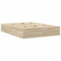 vidaXL Rám postele s úložným prostorem so zásuvkou Sonoma dub 140 cm