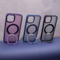 Otočné puzdro Mag Ring pre iPhone 12 / 12 Pro 6,1" fialová