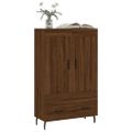 vidaXL Vysoká skrinka hnedá dub 69,5x31x115 cm kompozitné drevo