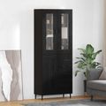 vidaXL Highboard 2 ks Čierny dub 69,5 x 34 x 180 cm Kompozitné drevo