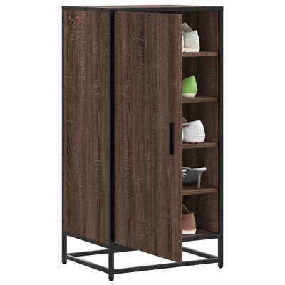 vidaXL Regál na topánky hnedý dub 48x38x97,5 cm spracované drevo