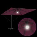 vidaXL Roma Parasol Červená 286 x 284 x 270 cm Hliník a polyester