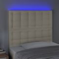 vidaXL Čelo postele krémové 80x5x118/128 cm umelá koža