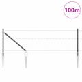 vidaXL Hexagonálny plot s stĺpom 100 x 0,6 m PVC potiahnutá oceľ Sivá
