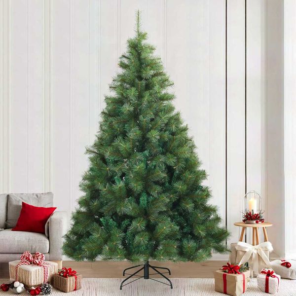vidaXL Umelý Sklápací Vianočný Stromček Zelená 240 cm PVC, oceľ