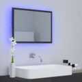 vidaXL LED kúpeľňové zrkadlo lesklé sivé 60x8,5x37 cm akryl
