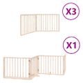 vidaXL Brána pre psa s dverami sklad. 10 panelov 800 cm topoľové drevo