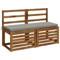 vidaXL Vankúš na lavičku SOEST 100% polyester Sivá 110 x 40 x 5 cm