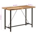 vidaXL Barový stôl 150x70x107 cm masívne recyklované drevo a železo