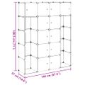 vidaXL Modulárna skrinka, 14 priečinkov, čierna a biela 37x146x180,5cm