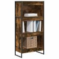 vidaXL Knižnica 60 x 30 x 121 cm Kompozitné drevo Dymová dub