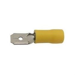 Faston-konektor 6,3 mm žltý pre kábel 4-6 mm2