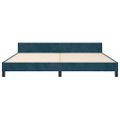 vidaXL Rám postele bez matraca tmavomodrý 200x200 cm zamat