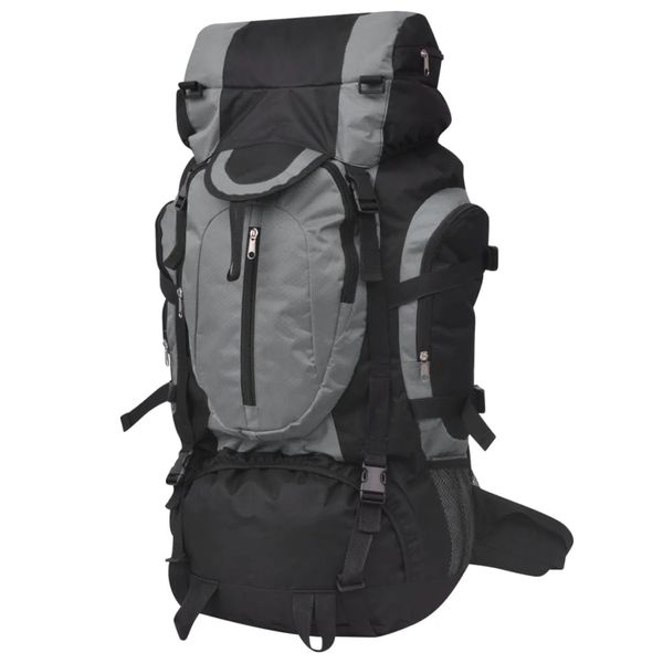 vidaXL Turistický batoh XXL 75 l, čierno sivý