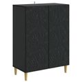 vidaXL Servírovacia skriňa Čierna 66 x 34,5 x 90 cm Kompozitné drevo