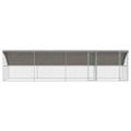 vidaXL Klietka pre sliepky 4 ks Strieborná 800 x 200 x 200 cm