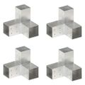 vidaXL Trámové spojky 4 ks v tvare Y 81x81 mm pozinkovaný kov