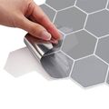 vidaXL Hexagónová dlažba 10 ks Sivá 30 x 30 cm Polyuretán a PET