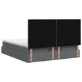 vidaXL Ottoman posteľ s matracom a LED Tmavosivá 140 x 200 cm Látka