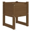 vidaXL kvetináče 2 ks medovo hnedá 40x40x52,5 cm masív borovica