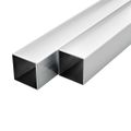 vidaXL Stavebné hliníkové rúry 6 ks 1m 40x40x2mm štvorcové joklové
