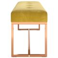 vidaXL Lavička horčicová žltá 110x36x45 cm zamat