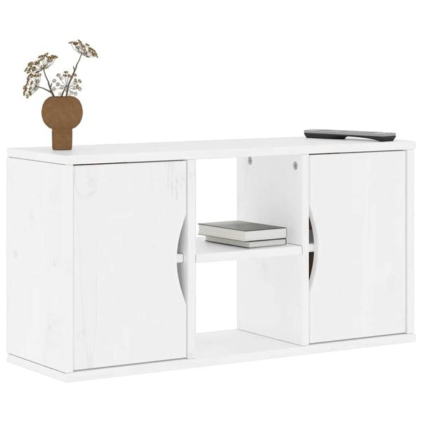 VidaXL TV skrinka “ODDA” Biela 79x24x40 cm masívna borovica