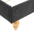 vidaXL Posteľ+LED a matrac, pamäťová pena, tmavosivá, juta 90x200 cm