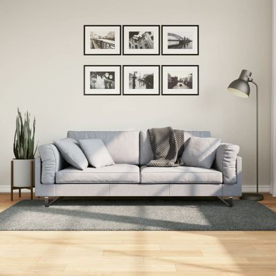 vidaXL Shaggy koberec PAMPLONA, vysoký vlas, moderný, zelený 100x200cm