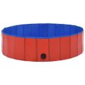 vidaXL Skladací bazén pre psov červená 120x30 cm PVC