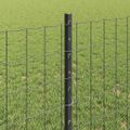 vidaXL Euro oplotenie s pilierom 10 x 0,8 m PVC potiahnutá oceľ Sivá