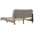 vidaXL Rám postele s LED bez matraca Hvar Taupe 140x190 cm Látka